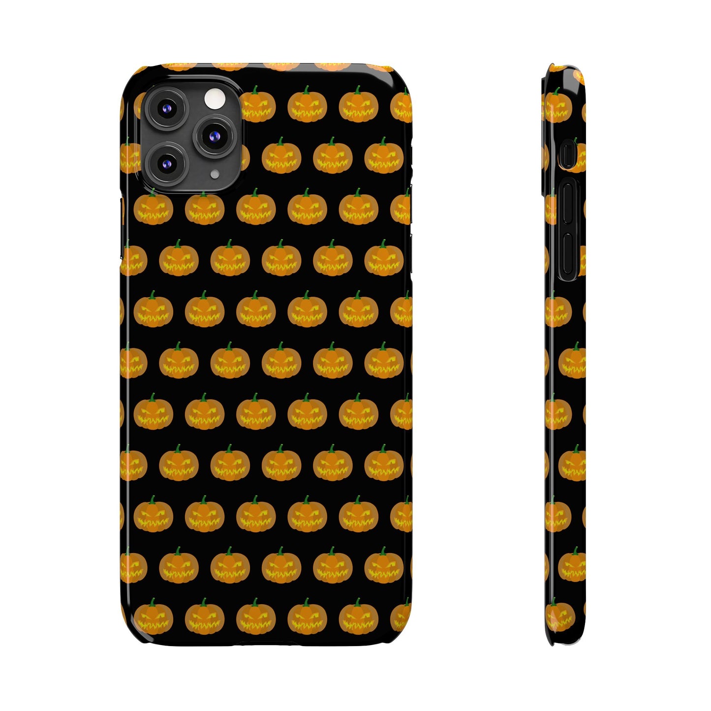 Halloween Pumpkin Slim Phone Cases, Fall Accessories, Cute Cell Phone Covers, Festive Gifts for Halloween Lovers, Seasonal Decor