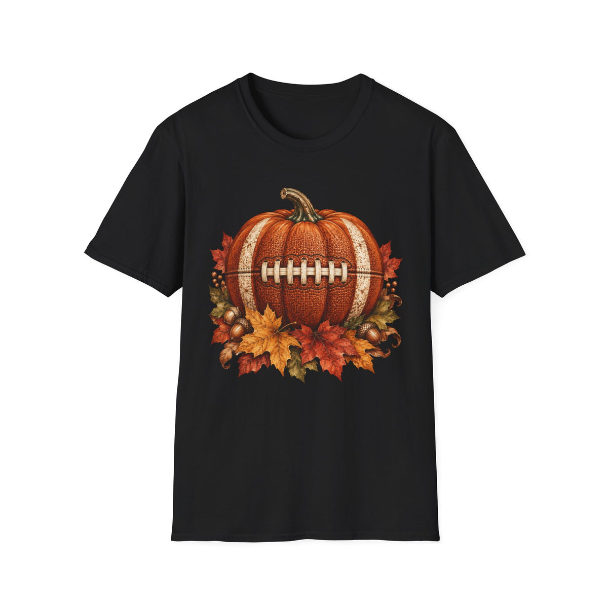 Fall Pumpkin Football Thanksgiving T-Shirt