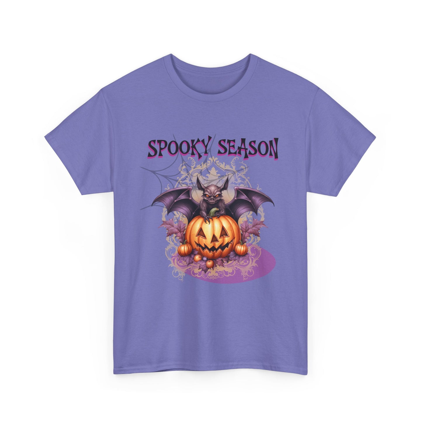 Spooky Season Halloween Bat Tee, Unisex Cotton T-Shirt, Fun Halloween Apparel, Pumpkin Graphic Shirt, Costume Party Wear, Seasonal Gift