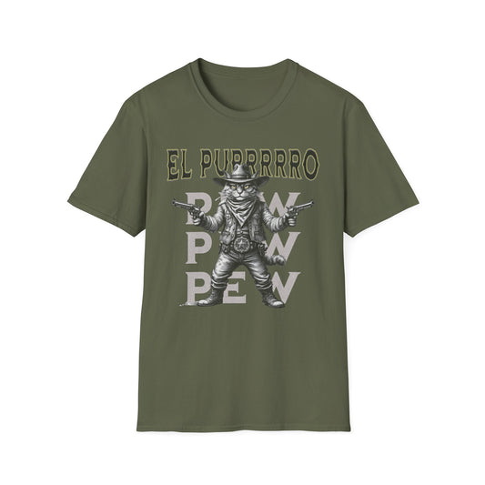 El Purrrro Unisex T-Shirt, Funny Cat Lover Tee, Gift for Pet Owners, Casual Wear, Lighthearted Humor Apparel