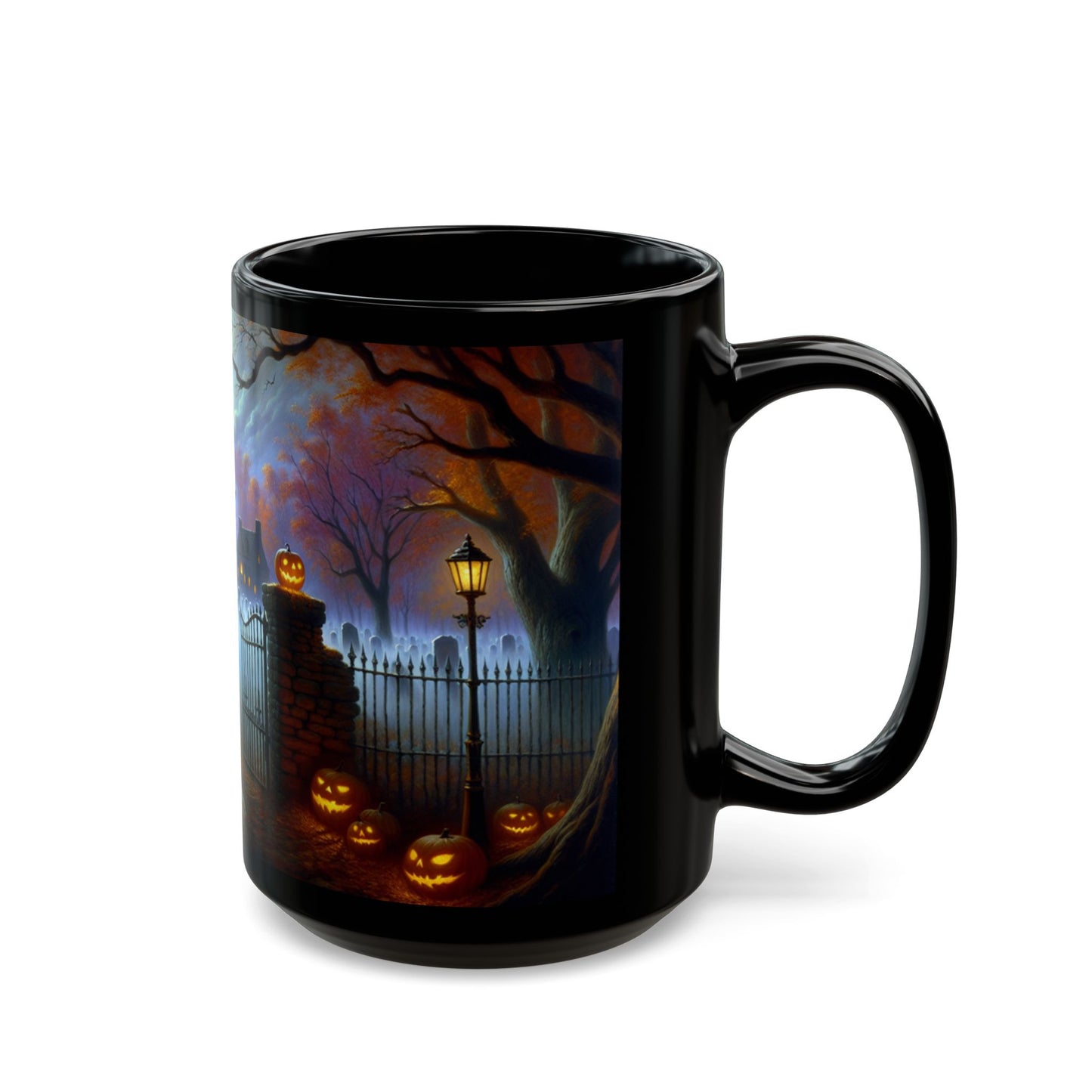 Halloween Themed 15 oz. Black Mug - Spooky Headless Horseman Design, Perfect for Fall, Gift for Halloween Lovers, Coffee Mug, Tea Cup, [...]
