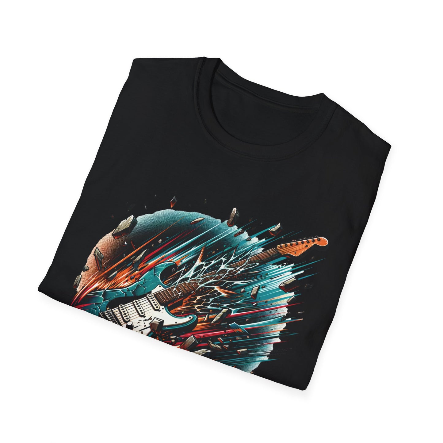 Explosive Guitar Graphic T-Shirt | Unisex Tee for Musicians, Gift for Music Lovers, Casual Wear, Concert Outfit