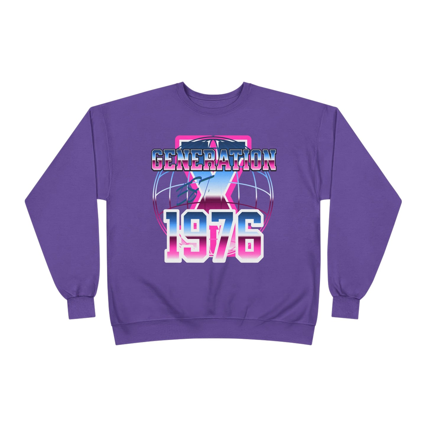Retro Generation Crewneck Sweatshirt - Vintage 1976 Tee, Eco-Friendly Apparel, Unisex Fashion, Gift for Nostalgia Lovers, 80s Retro Style