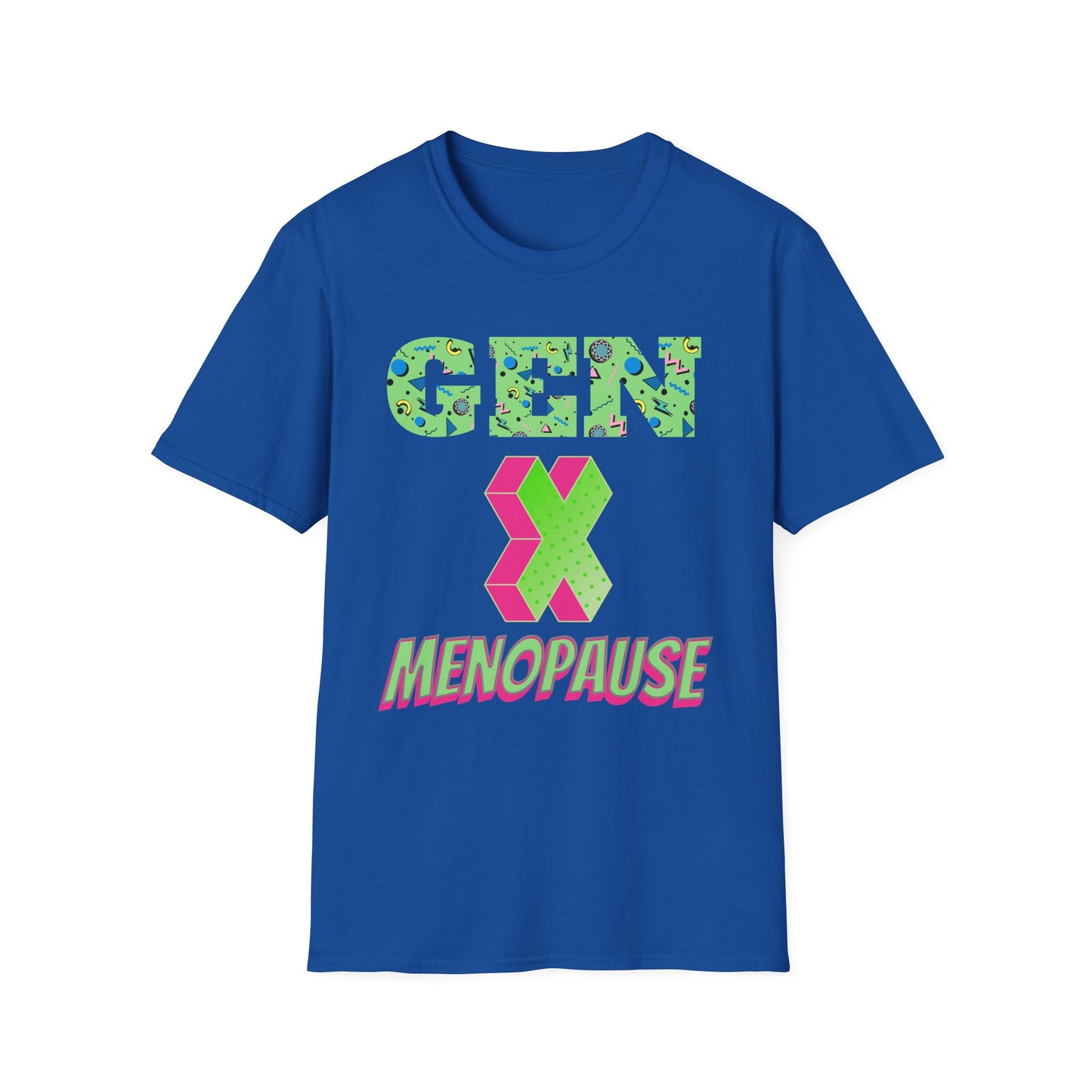 Gen X Menopause Unisex Softstyle T-Shirt - Vintage Aesthetic Tee for Gen X, Vintage Clothing, Gift for Women, Retro Graphic Tee, [...]