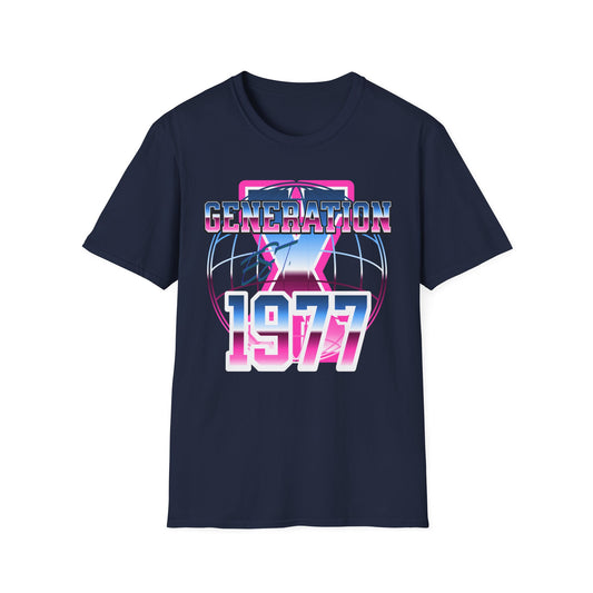 Retro Generation X 1977 T-Shirt | Vintage Graphic Tee, 80s Nostalgia Shirt, Gifts for Gen X, Casual Wear, Unisex Apparel