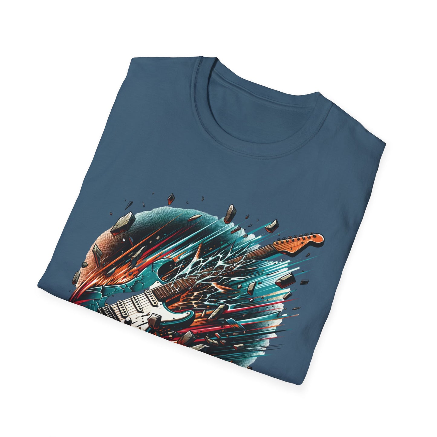 Explosive Guitar Graphic T-Shirt | Unisex Tee for Musicians, Gift for Music Lovers, Casual Wear, Concert Outfit