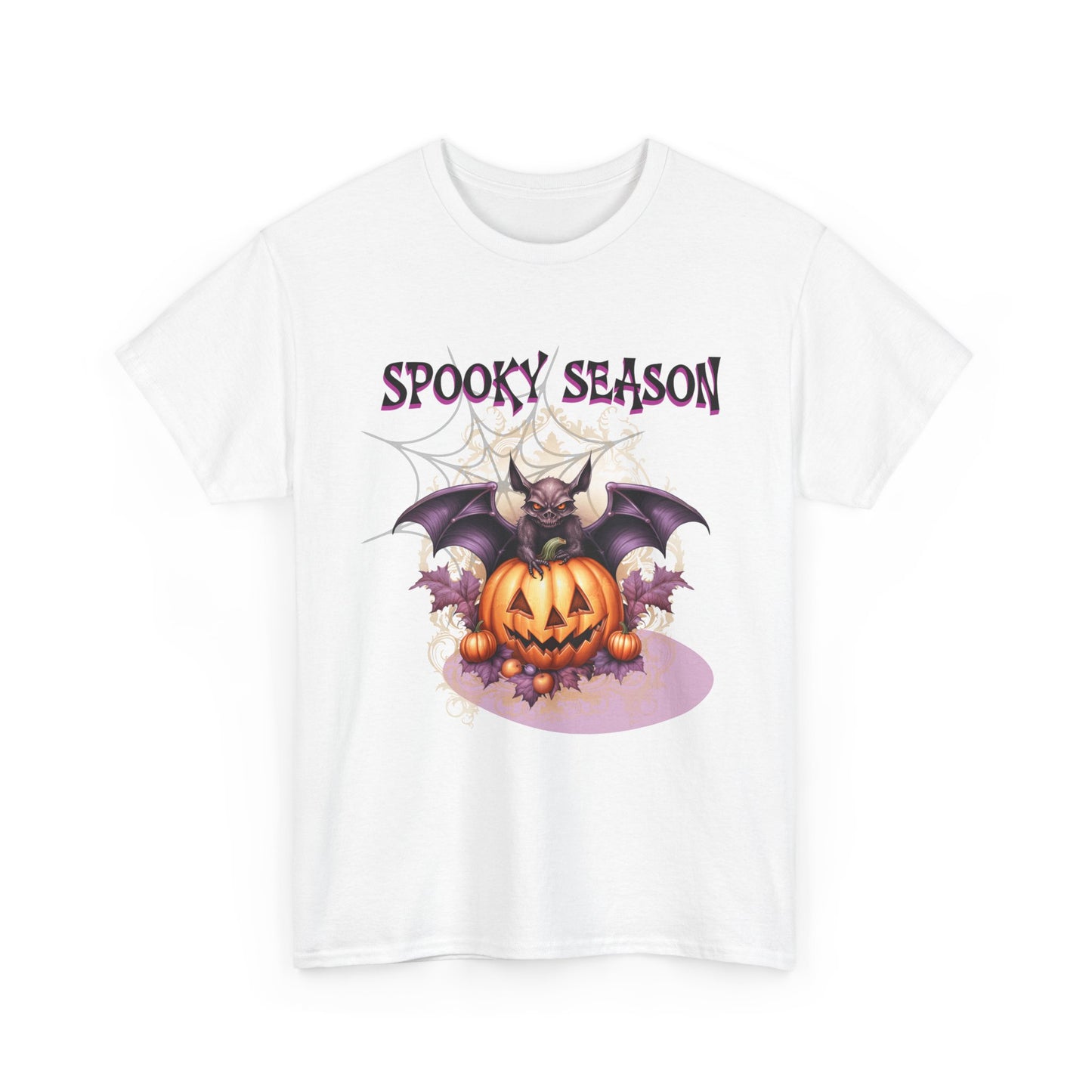 Spooky Season Halloween Bat Tee, Unisex Cotton T-Shirt, Fun Halloween Apparel, Pumpkin Graphic Shirt, Costume Party Wear, Seasonal Gift