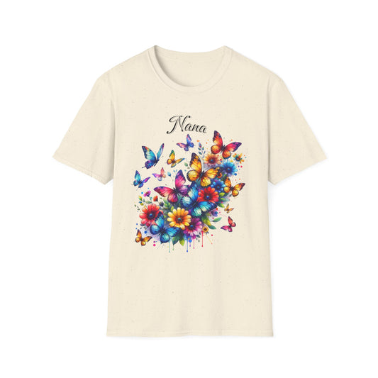Nana Butterfly Garden Unisex Softstyle T-Shirt