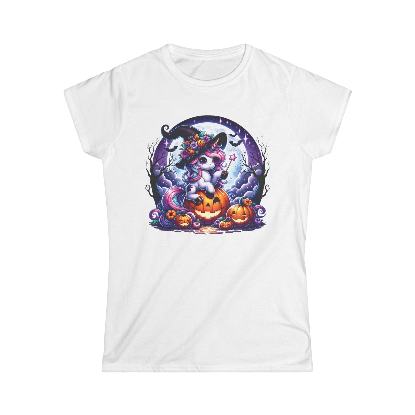 Whimsical Halloween Unicorn Tee | Cute Graphic Shirt, Autumn Fashion, Gifts for Her, Witchy Vibes, Fun Tee