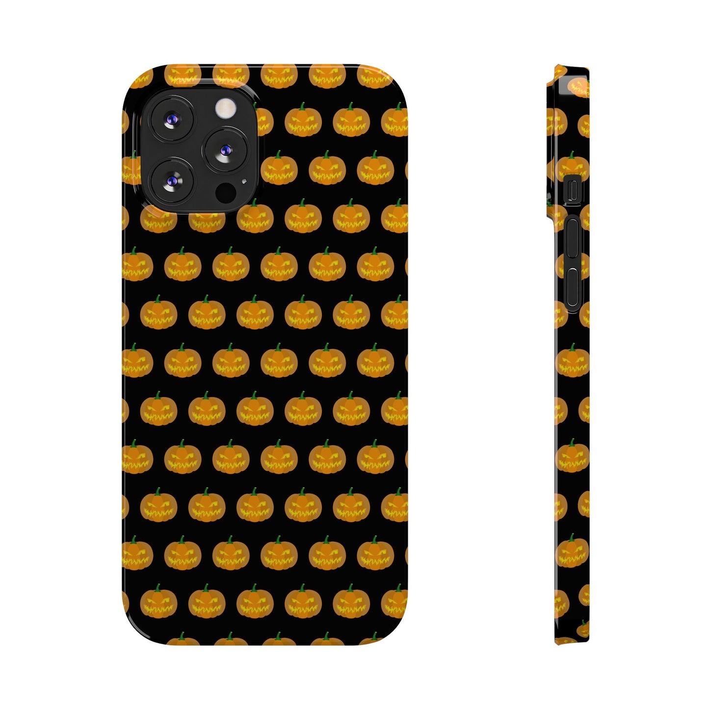 Halloween Pumpkin Slim Phone Cases, Fall Accessories, Cute Cell Phone Covers, Festive Gifts for Halloween Lovers, Seasonal Decor