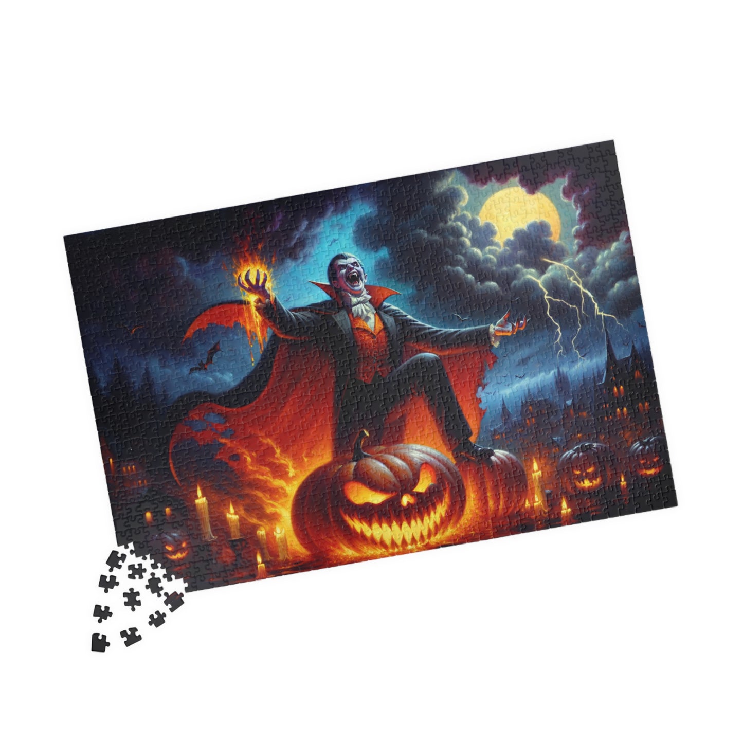 Halloween Themed Puzzle | Spooky Vampire Artwork , 1014-piece | Perfect for Family Fun, Halloween Decor, Puzzle Lovers, Gift