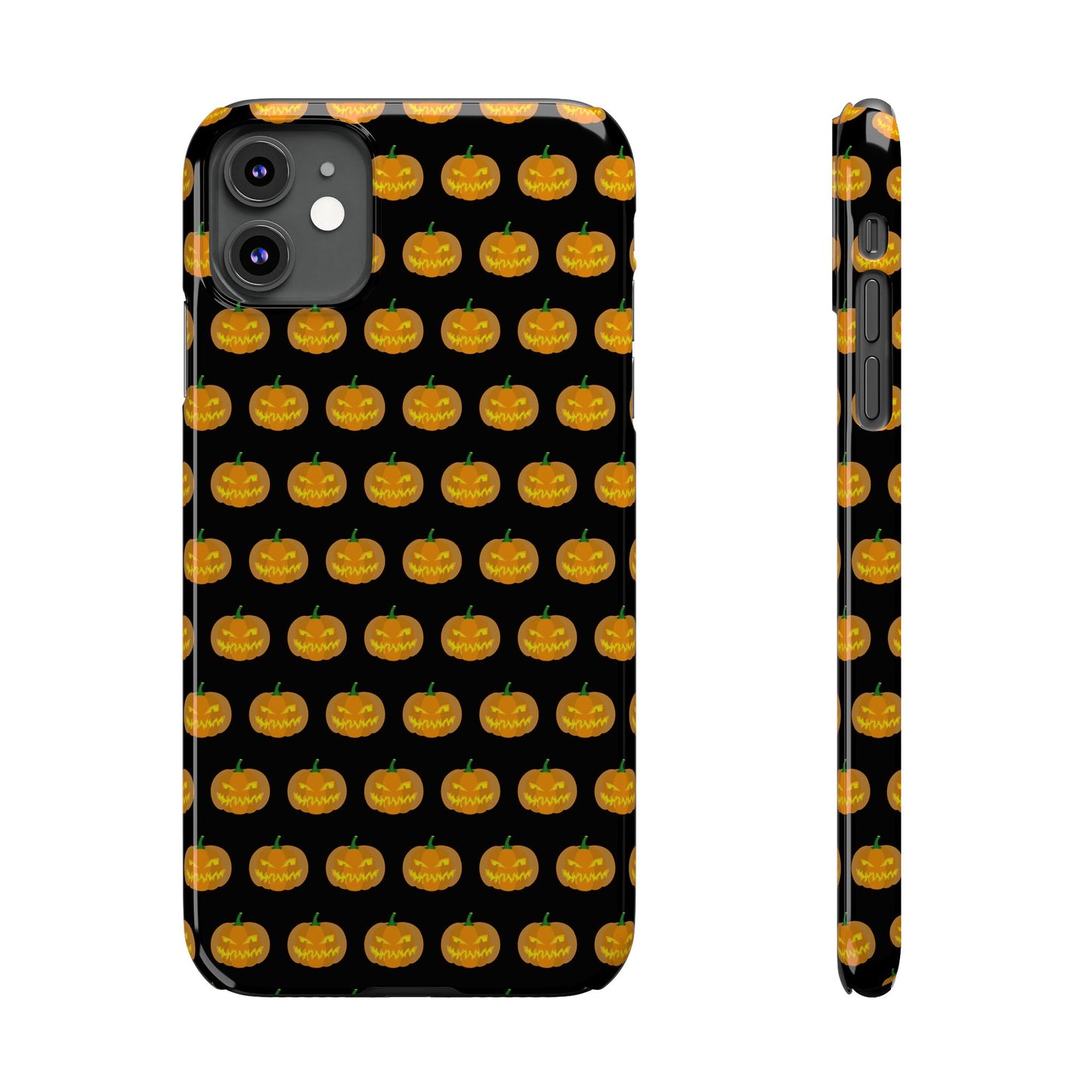 Halloween Pumpkin Slim Phone Cases, Fall Accessories, Cute Cell Phone Covers, Festive Gifts for Halloween Lovers, Seasonal Decor
