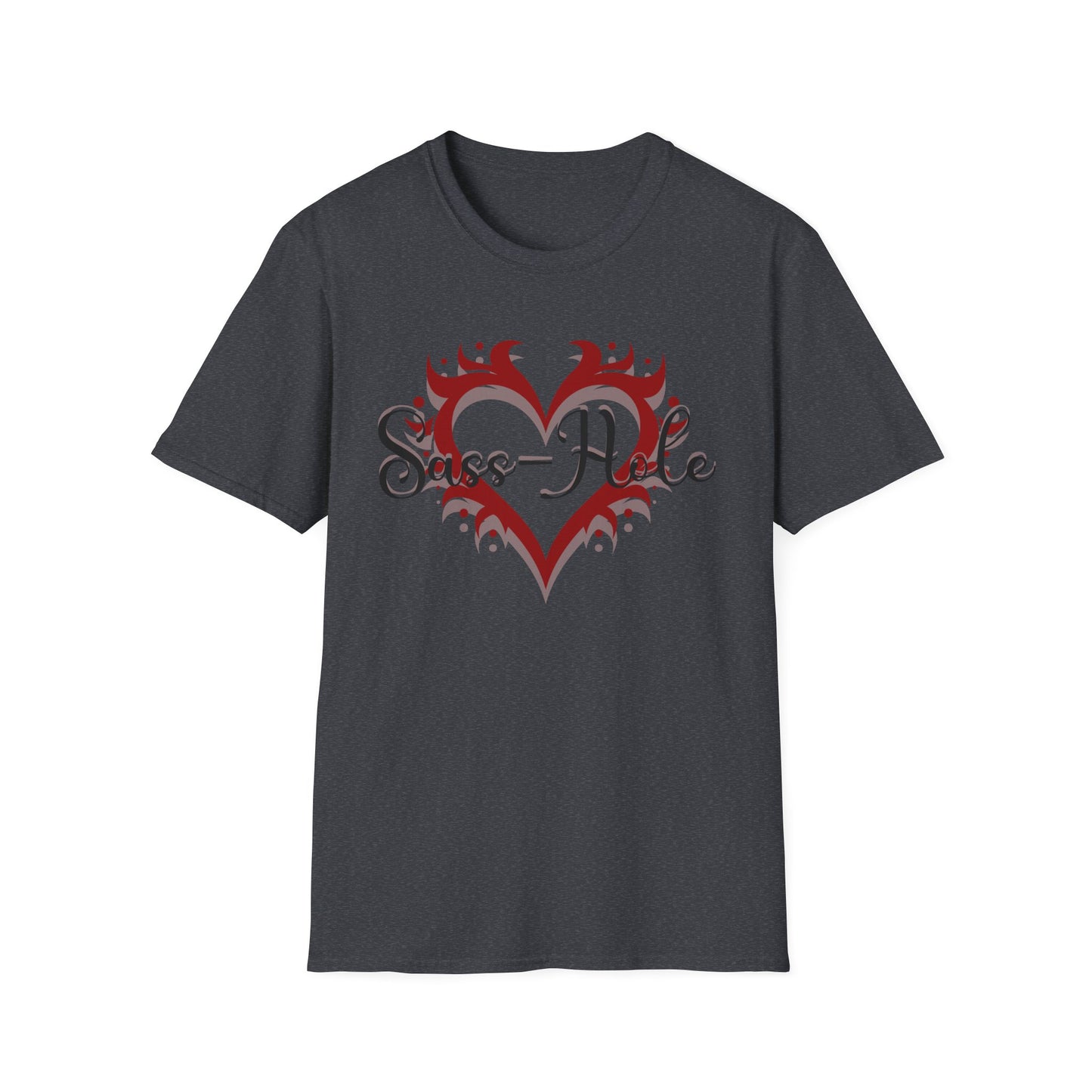 Sass-Hole T-Shirt with Heart Design, Casual Tee, Graphic Shirt, Sassy Girl Day, Everyday Wear