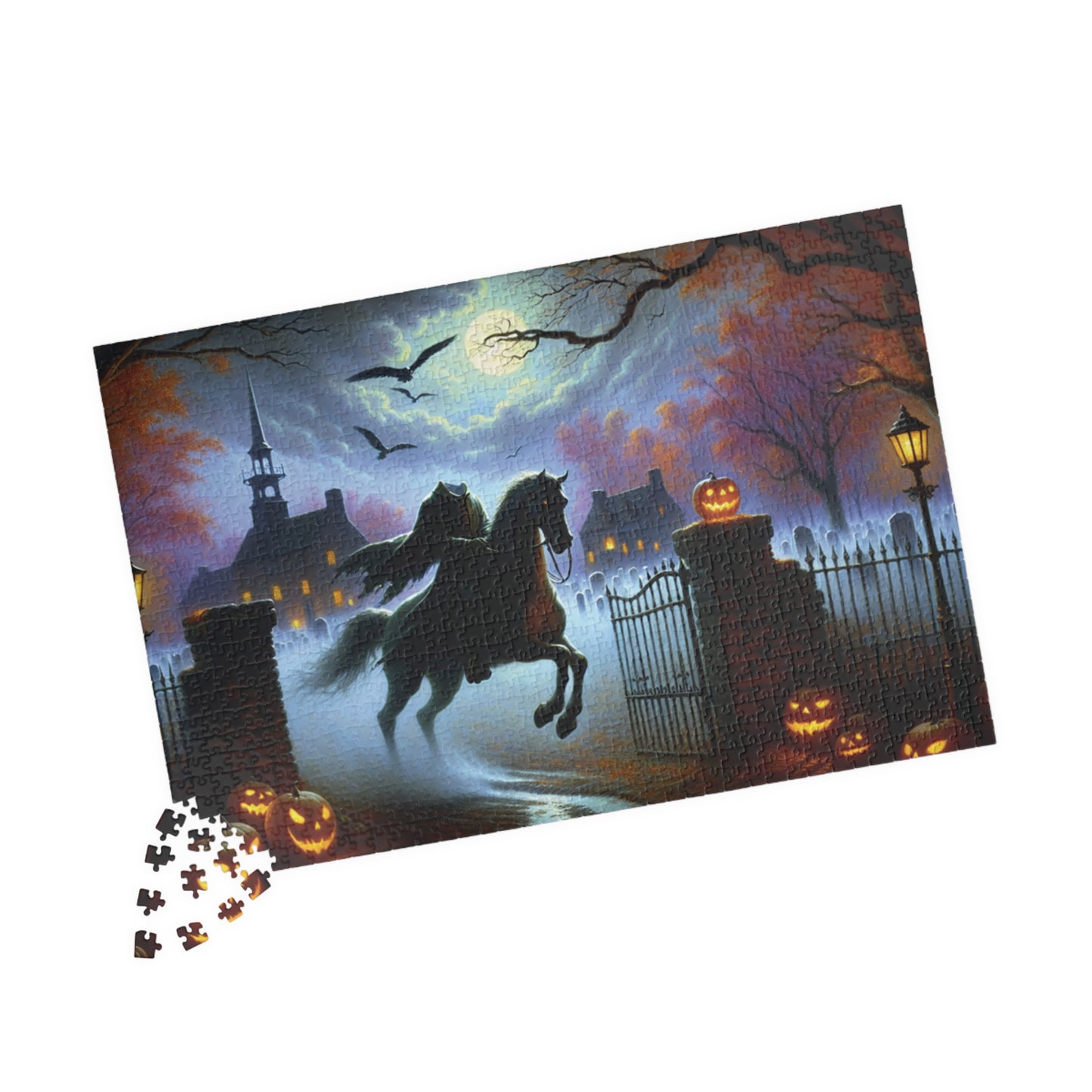 Spooky Headless Horseman Puzzle 1014 pieces- Perfect for Halloween Fun, Seasonal Decor, Family Game Night, Puzzle Lovers, Spooky Gift Idea