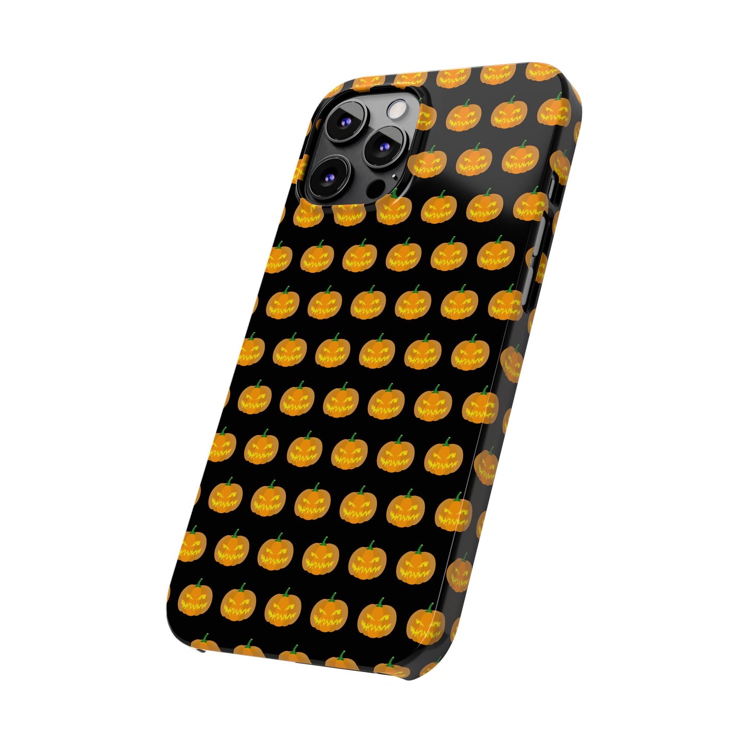 Halloween Pumpkin Slim Phone Cases, Fall Accessories, Cute Cell Phone Covers, Festive Gifts for Halloween Lovers, Seasonal Decor