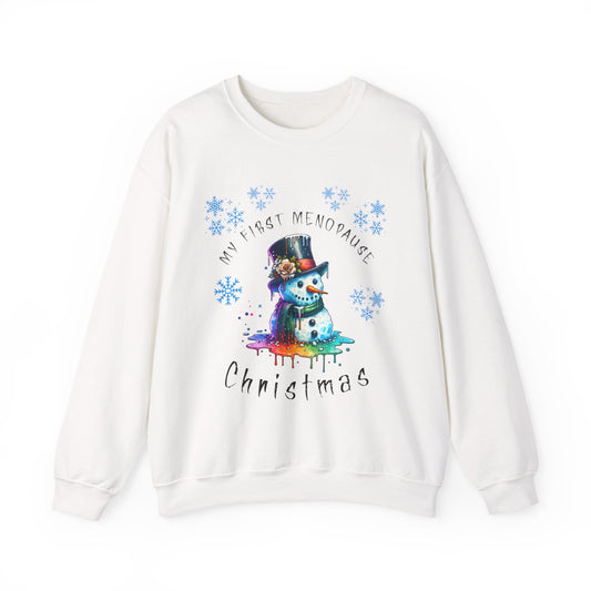 My First Menopause Christmas Sweatshirt, Cozy Holiday Gift, Unisex Crewneck, Funny Christmas Apparel, Gift for Women