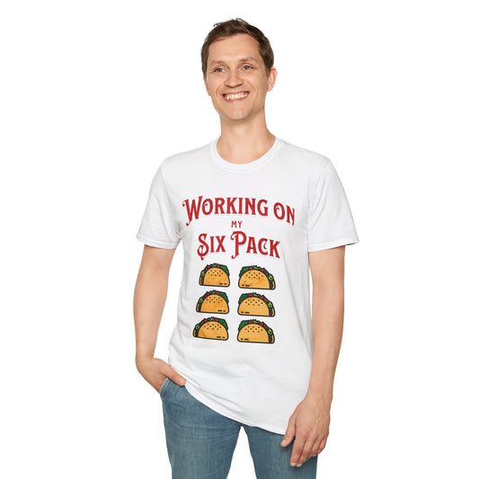 Taco Working on my Six Pack Unisex Softstyle T-Shirt