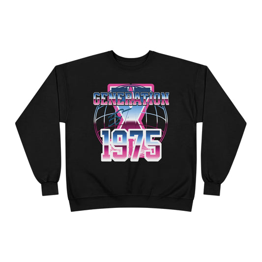 Vintage Generation 1975 Sweatshirt, Retro Crewneck, Eco-Friendly Apparel, Gift for Nostalgic Adults, Perfect for Parties and Celebrations