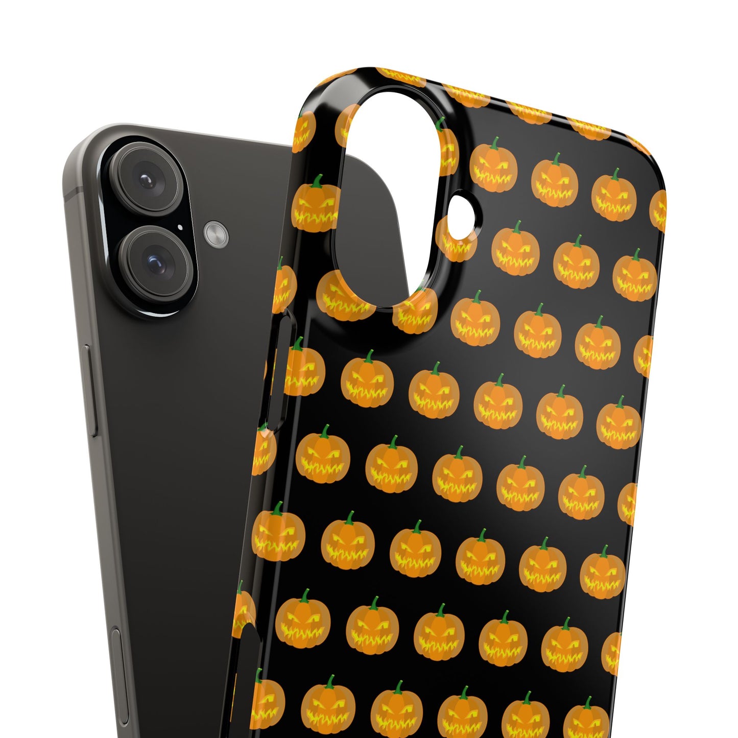 Halloween Pumpkin Slim Phone Cases, Fall Accessories, Cute Cell Phone Covers, Festive Gifts for Halloween Lovers, Seasonal Decor