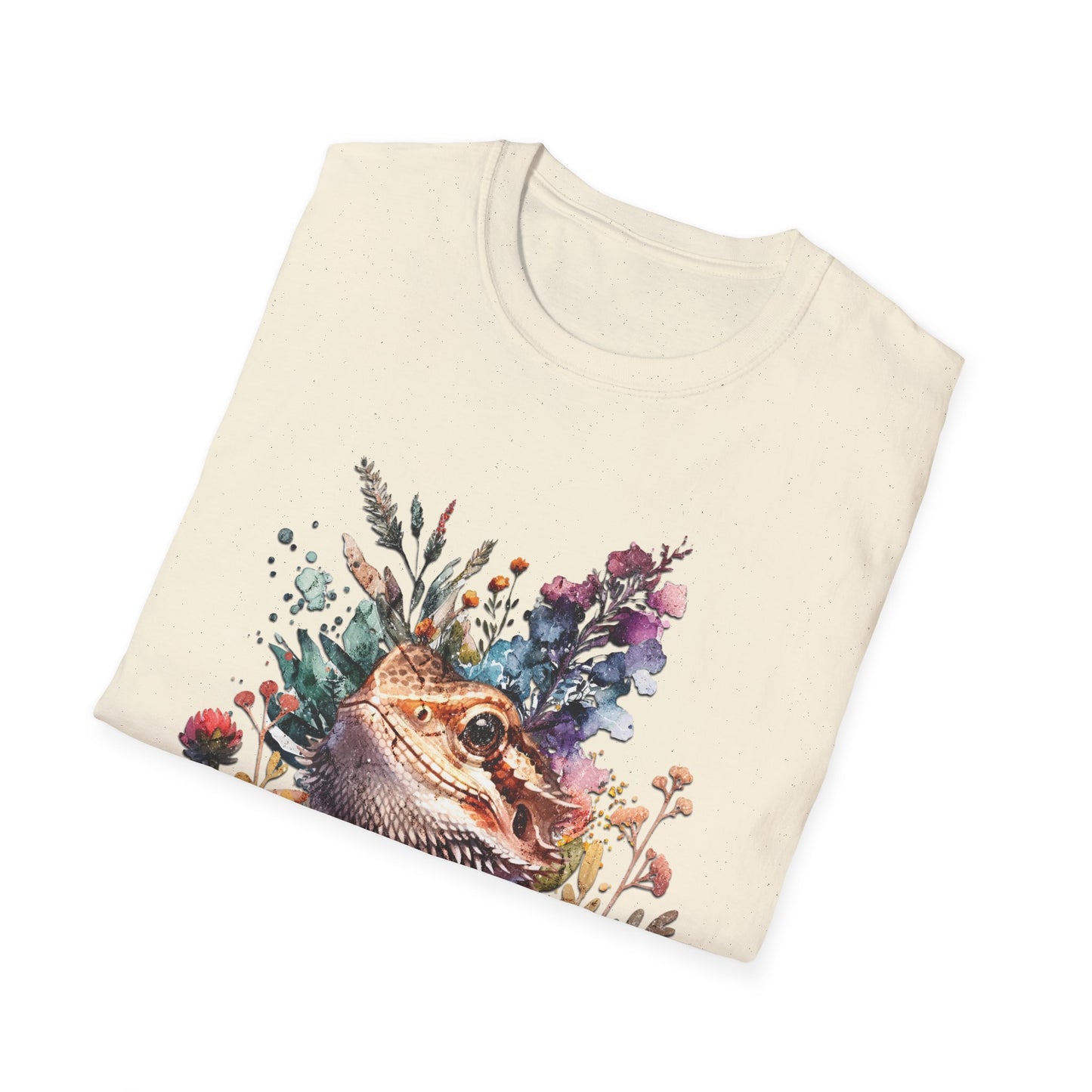 Bearded Dragon Botanical Unisex Softstyle Graphic Tee