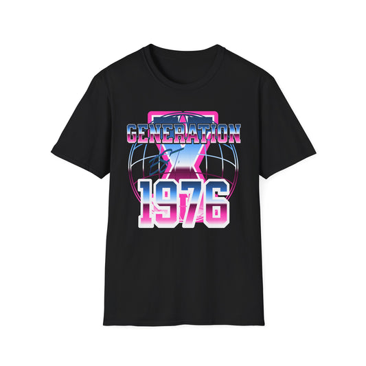 Retro 1976 Generation T-Shirt, Nostalgic Apparel, 70s Style Tee, Perfect Gift for Birthdays, Casual Vibe, Unisex Fashion
