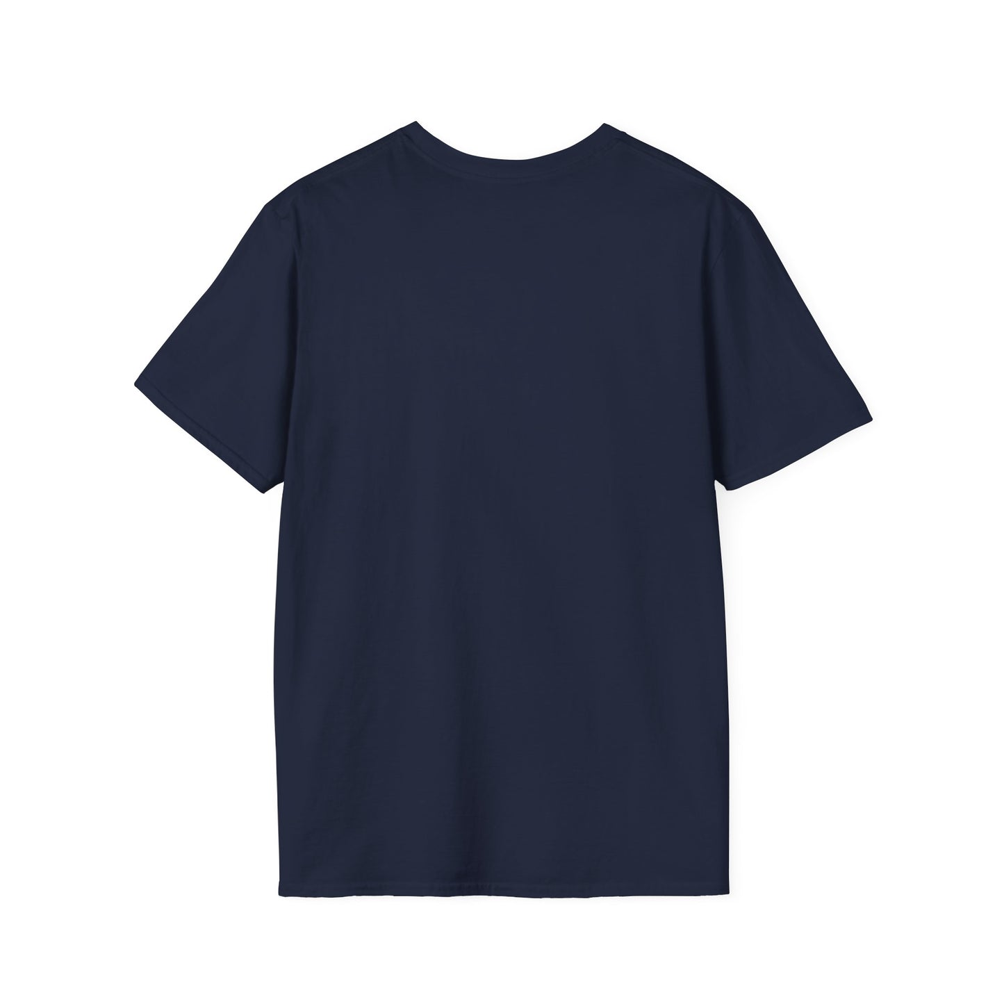Back of navy blue t-shirt blank