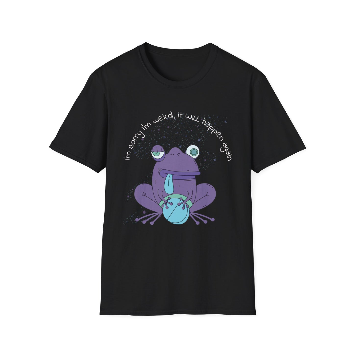 Whimsical Frog T-Shirt - "I'm Sorry I'm Weird, It Will Happen Again" - Funny Tee for Frog Lovers, Humorous Gift, Cute Casual Wear, [...]