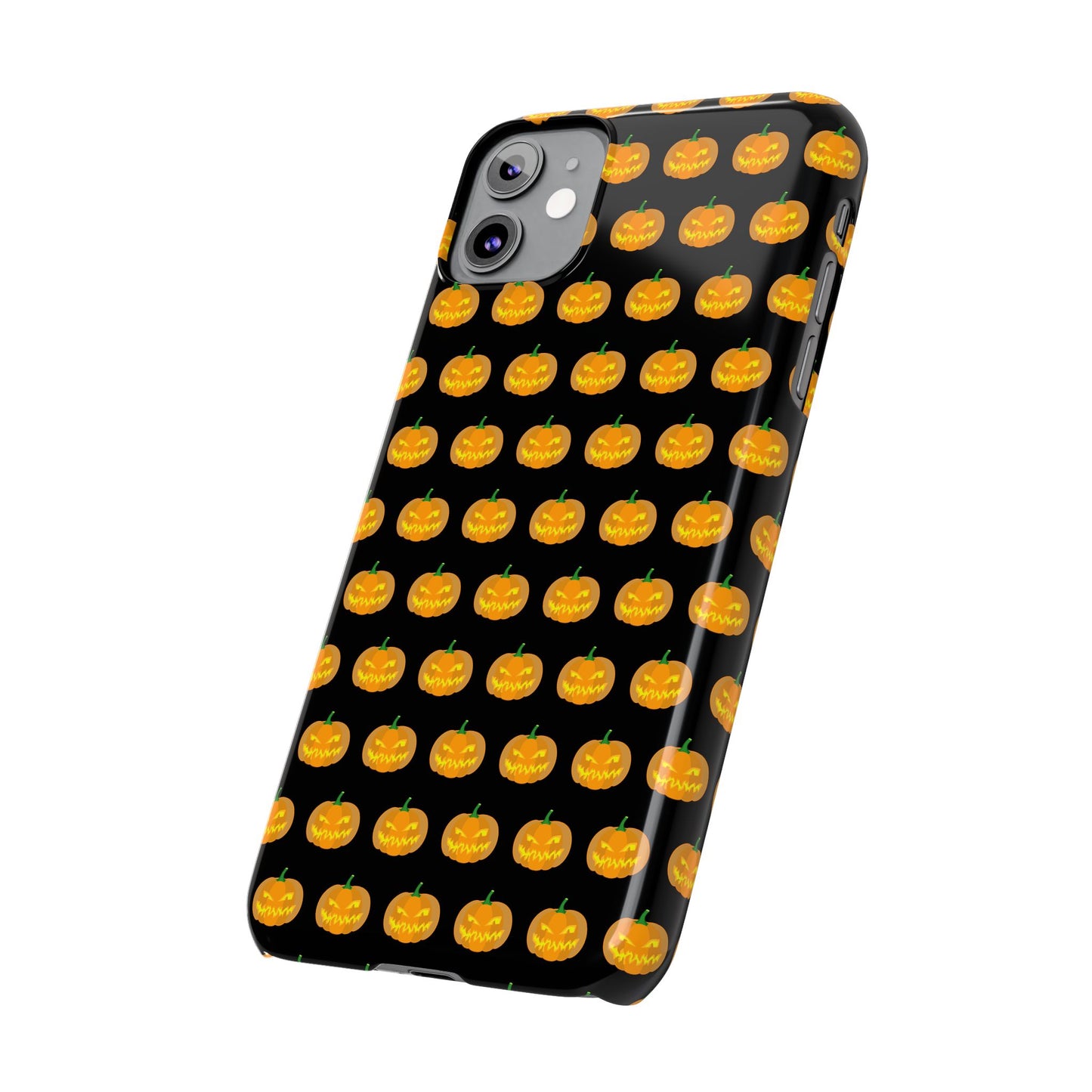 Halloween Pumpkin Slim Phone Cases, Fall Accessories, Cute Cell Phone Covers, Festive Gifts for Halloween Lovers, Seasonal Decor