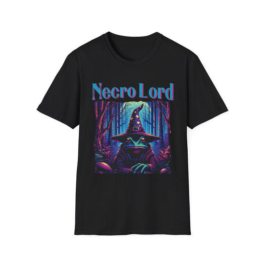 Necro Lord Fake Band Graphic T-Shirt | Unisex Softstyle Tee, Concerts, Festivals, Casual Wear