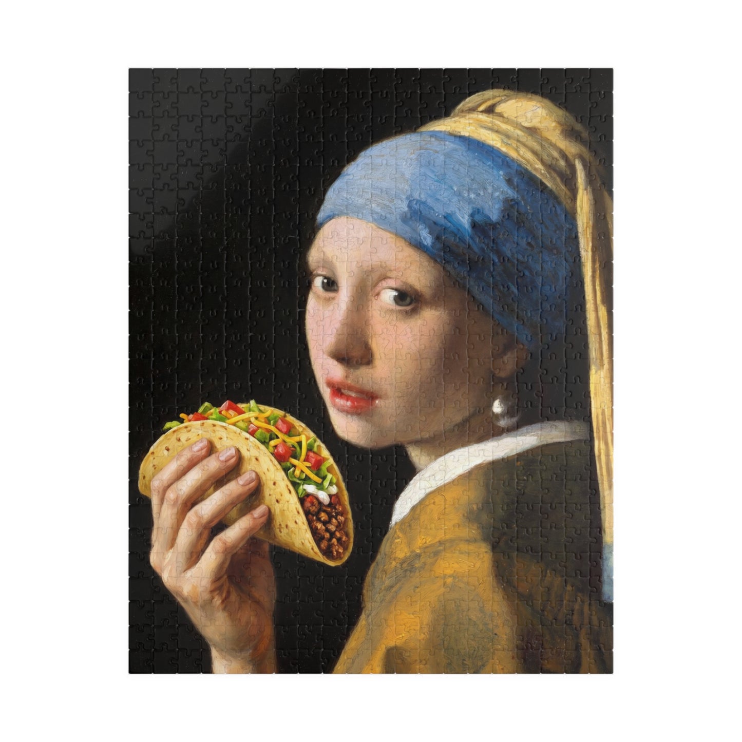 Girl with a ... Taco 520 piece Puzzle