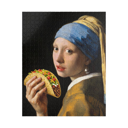 Girl with a ... Taco 520 piece Puzzle