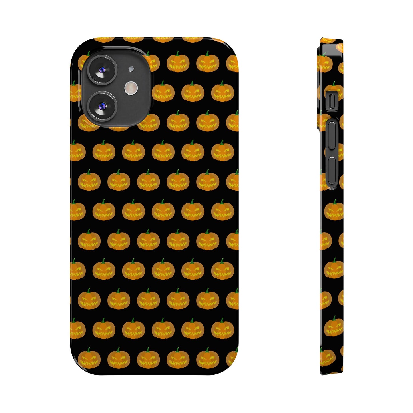 Halloween Pumpkin Slim Phone Cases, Fall Accessories, Cute Cell Phone Covers, Festive Gifts for Halloween Lovers, Seasonal Decor