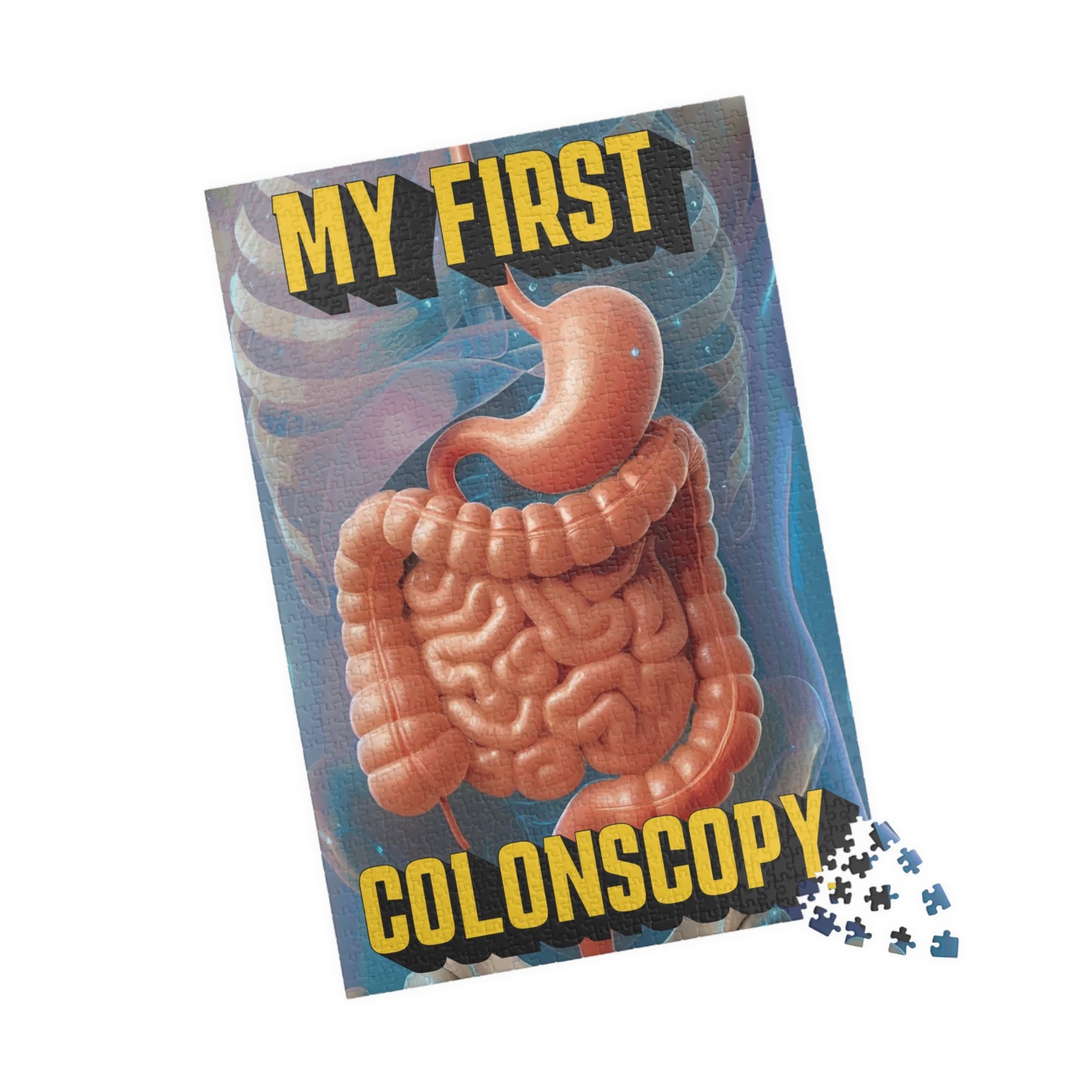 Humorous Colonoscopy Puzzle - Fun Anatomy Gift, Funny Puzzle, Digestive Health Awareness, Unique Party Game