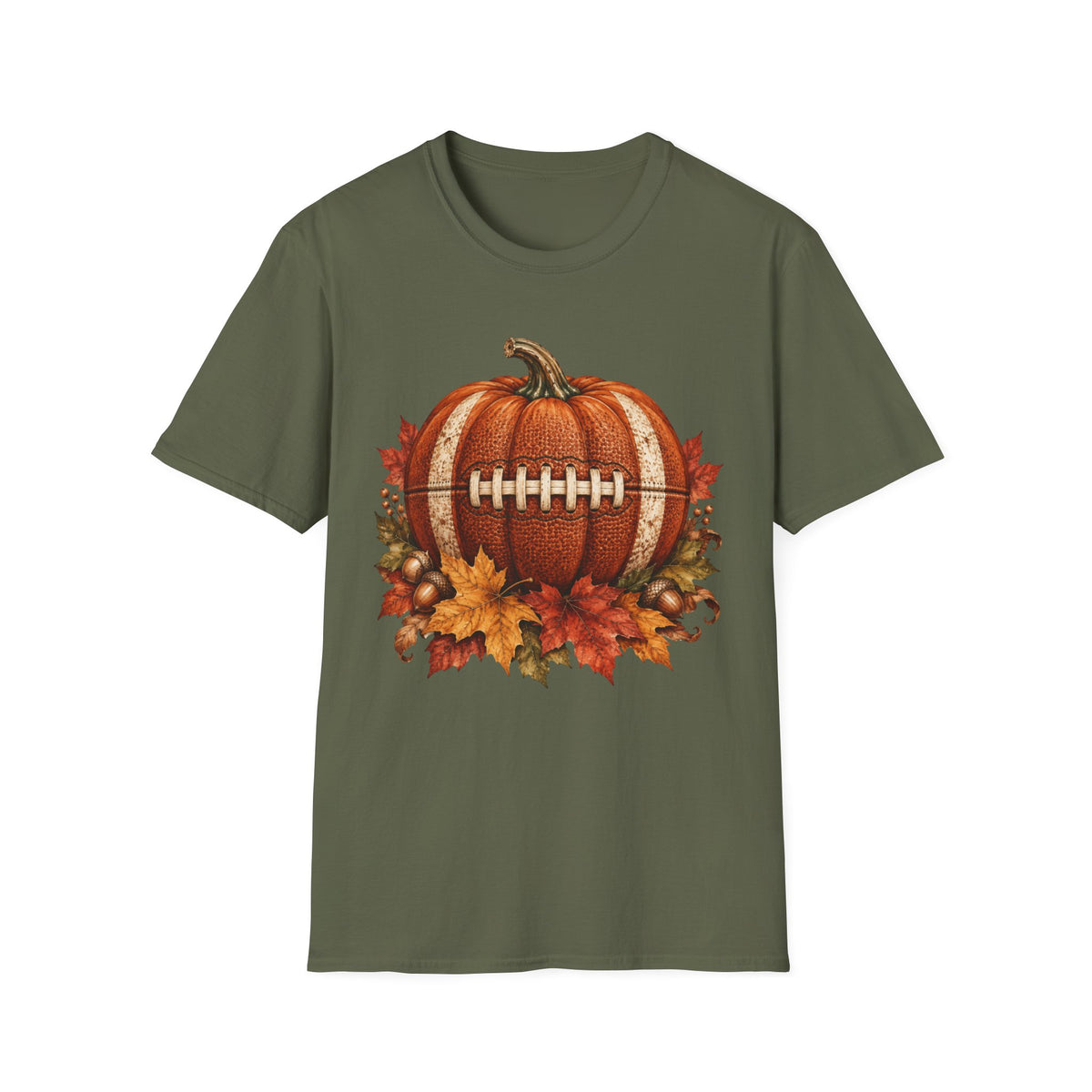 Fall Pumpkin Football Thanksgiving T-Shirt