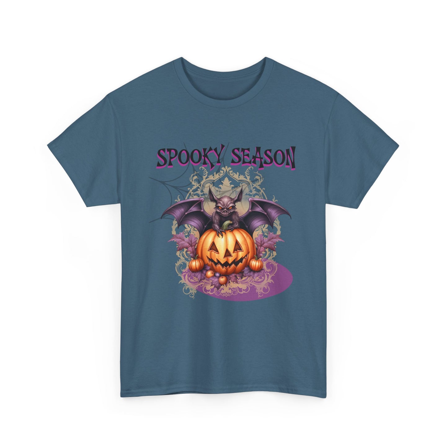 Spooky Season Halloween Bat Tee, Unisex Cotton T-Shirt, Fun Halloween Apparel, Pumpkin Graphic Shirt, Costume Party Wear, Seasonal Gift