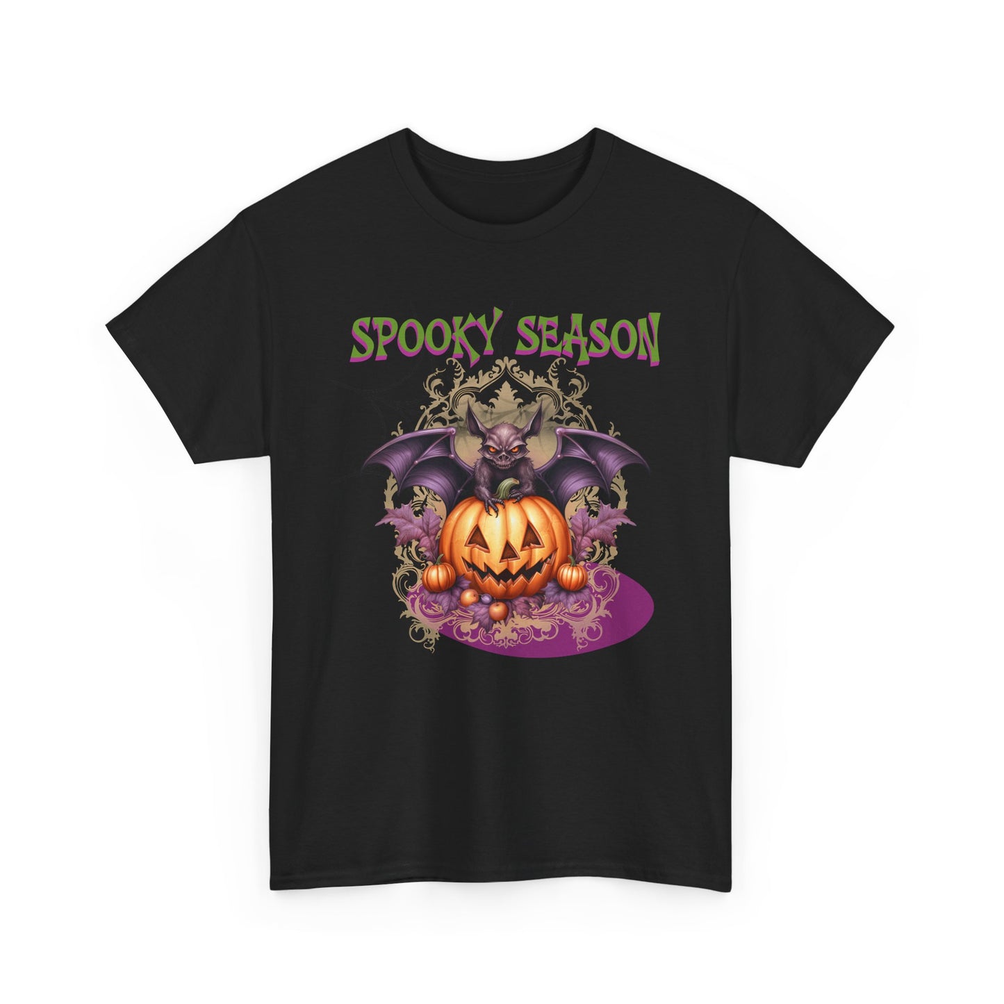 Halloween Graphic Tee, Spooky Bat Season T-Shirt, Unisex Cotton Shirt, Halloween Costume Top, Autumn Apparel, Fall Fashion