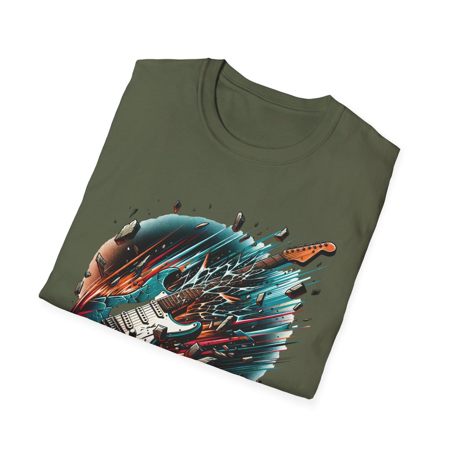 Explosive Guitar Graphic T-Shirt | Unisex Tee for Musicians, Gift for Music Lovers, Casual Wear, Concert Outfit