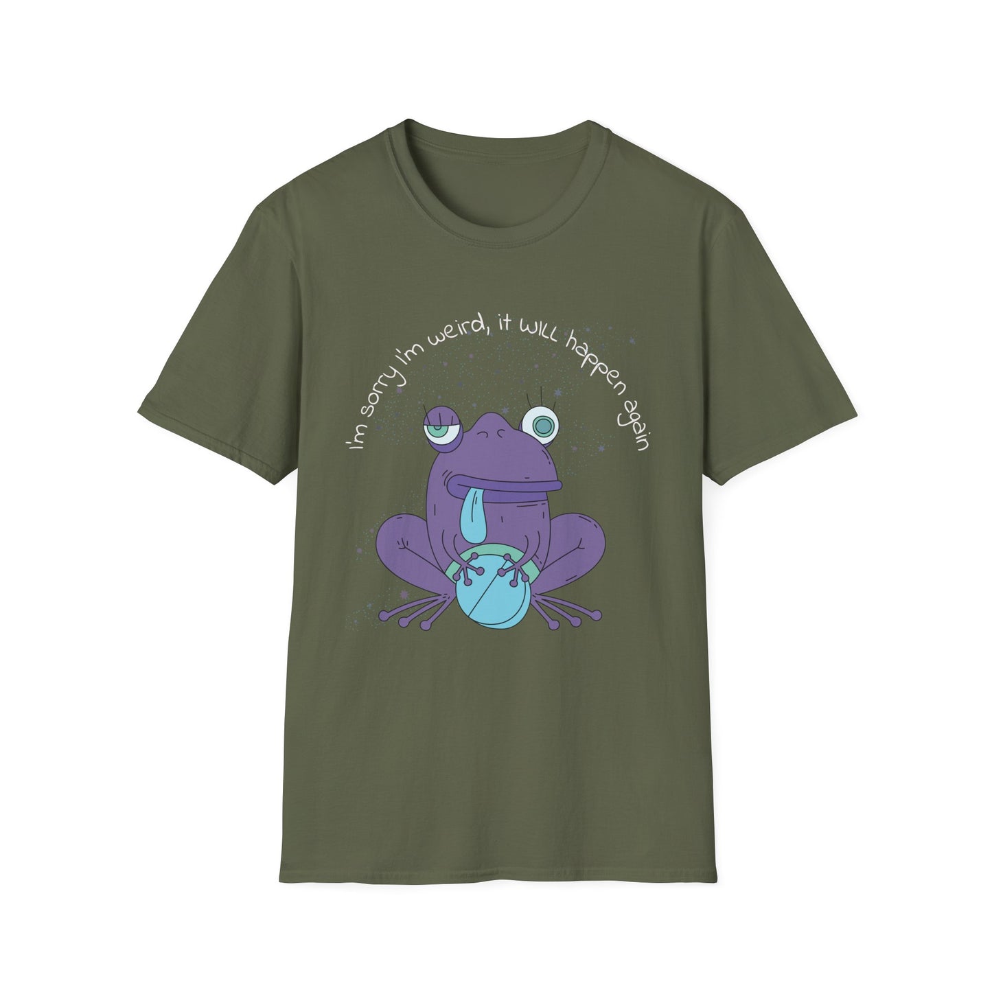 Whimsical Frog T-Shirt - "I'm Sorry I'm Weird, It Will Happen Again" - Funny Tee for Frog Lovers, Humorous Gift, Cute Casual Wear, [...]