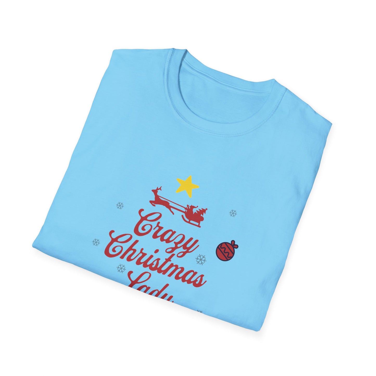 Crazy Christmas LadyUnisex Softstyle T-Shirt