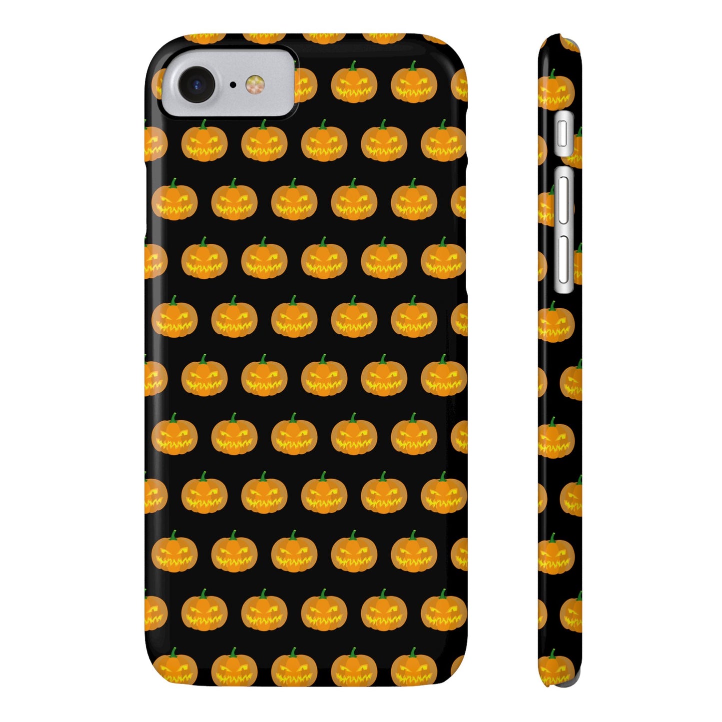 Halloween Pumpkin Slim Phone Cases, Fall Accessories, Cute Cell Phone Covers, Festive Gifts for Halloween Lovers, Seasonal Decor
