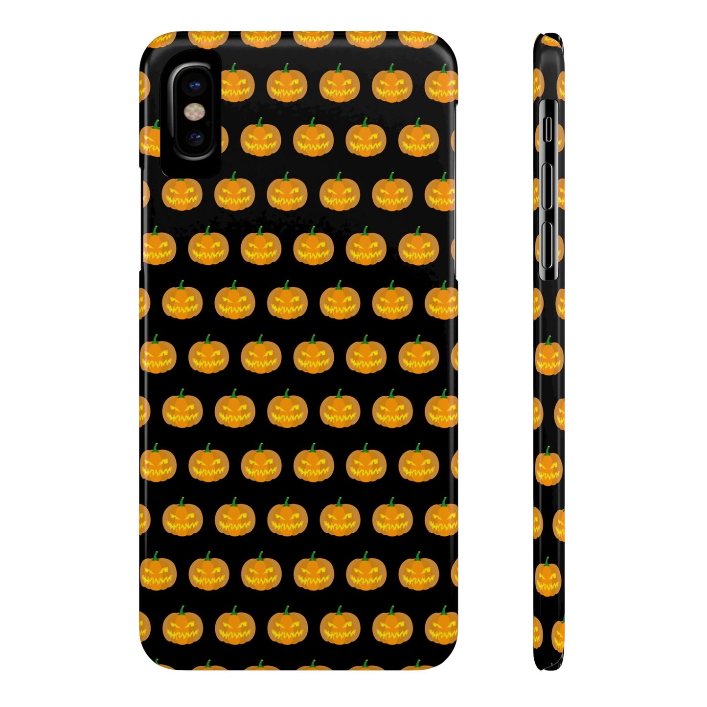 Halloween Pumpkin Slim Phone Cases, Fall Accessories, Cute Cell Phone Covers, Festive Gifts for Halloween Lovers, Seasonal Decor