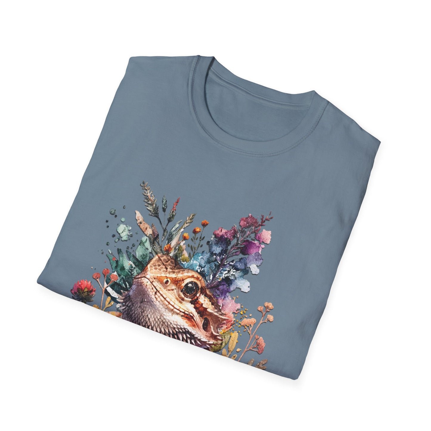 Bearded Dragon Botanical Unisex Softstyle Graphic Tee