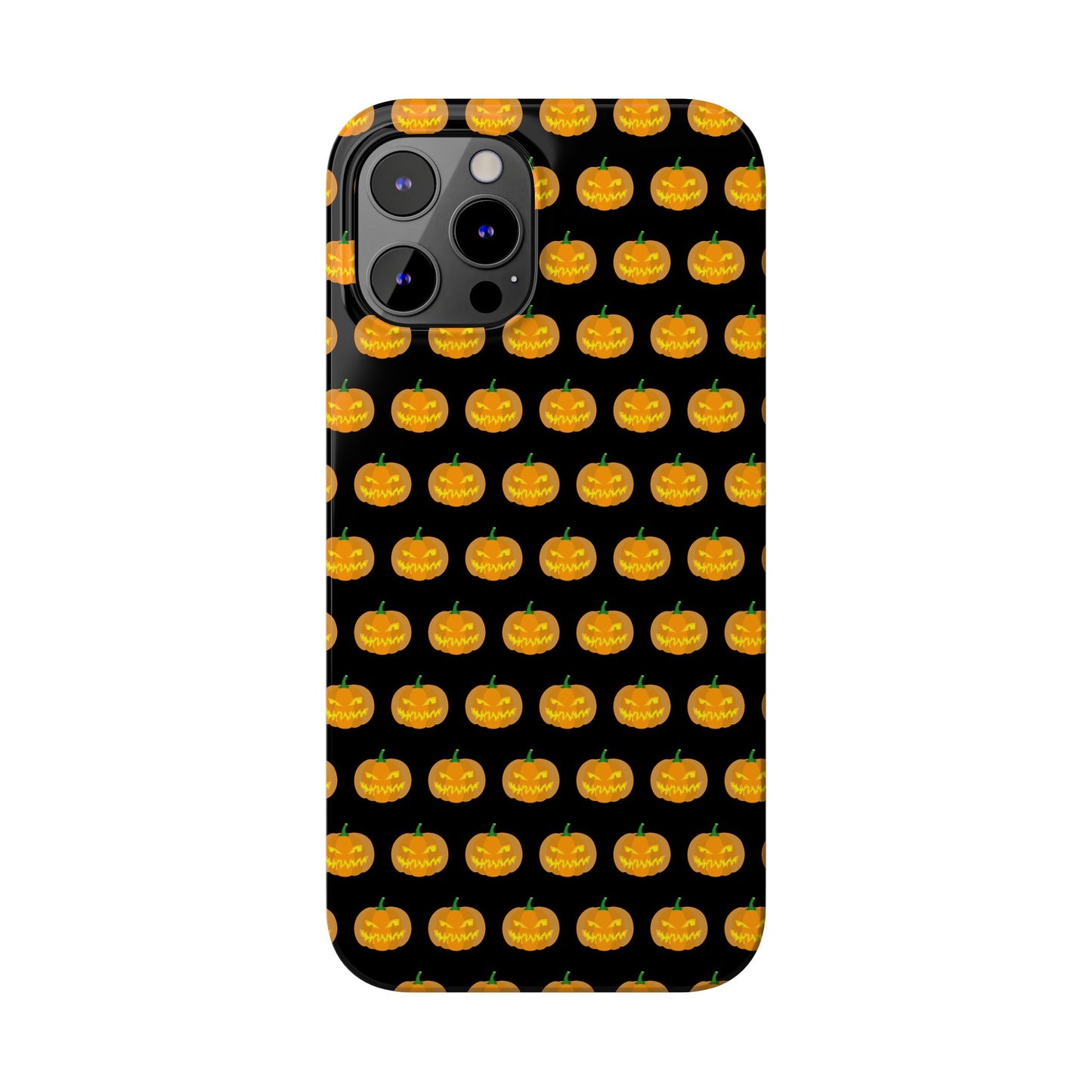 Halloween Pumpkin Slim Phone Cases, Fall Accessories, Cute Cell Phone Covers, Festive Gifts for Halloween Lovers, Seasonal Decor