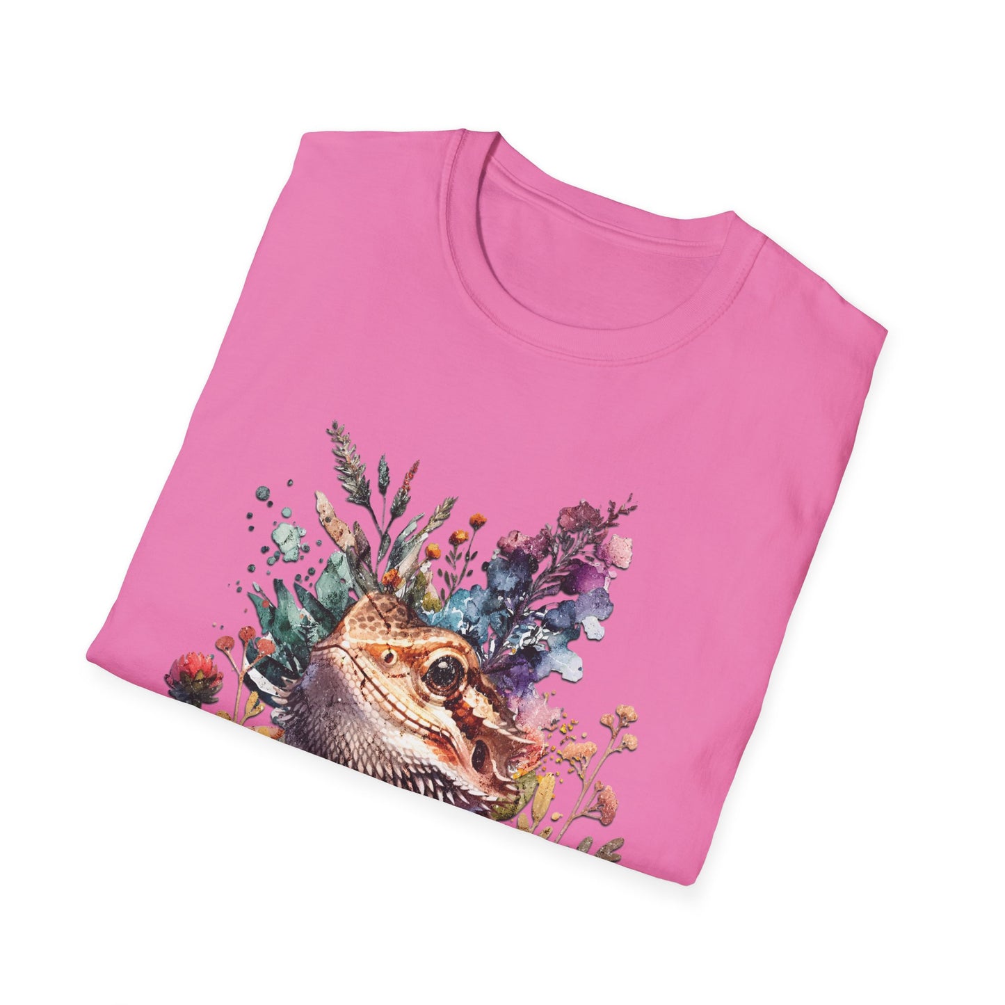 Bearded Dragon Botanical Unisex Softstyle Graphic Tee