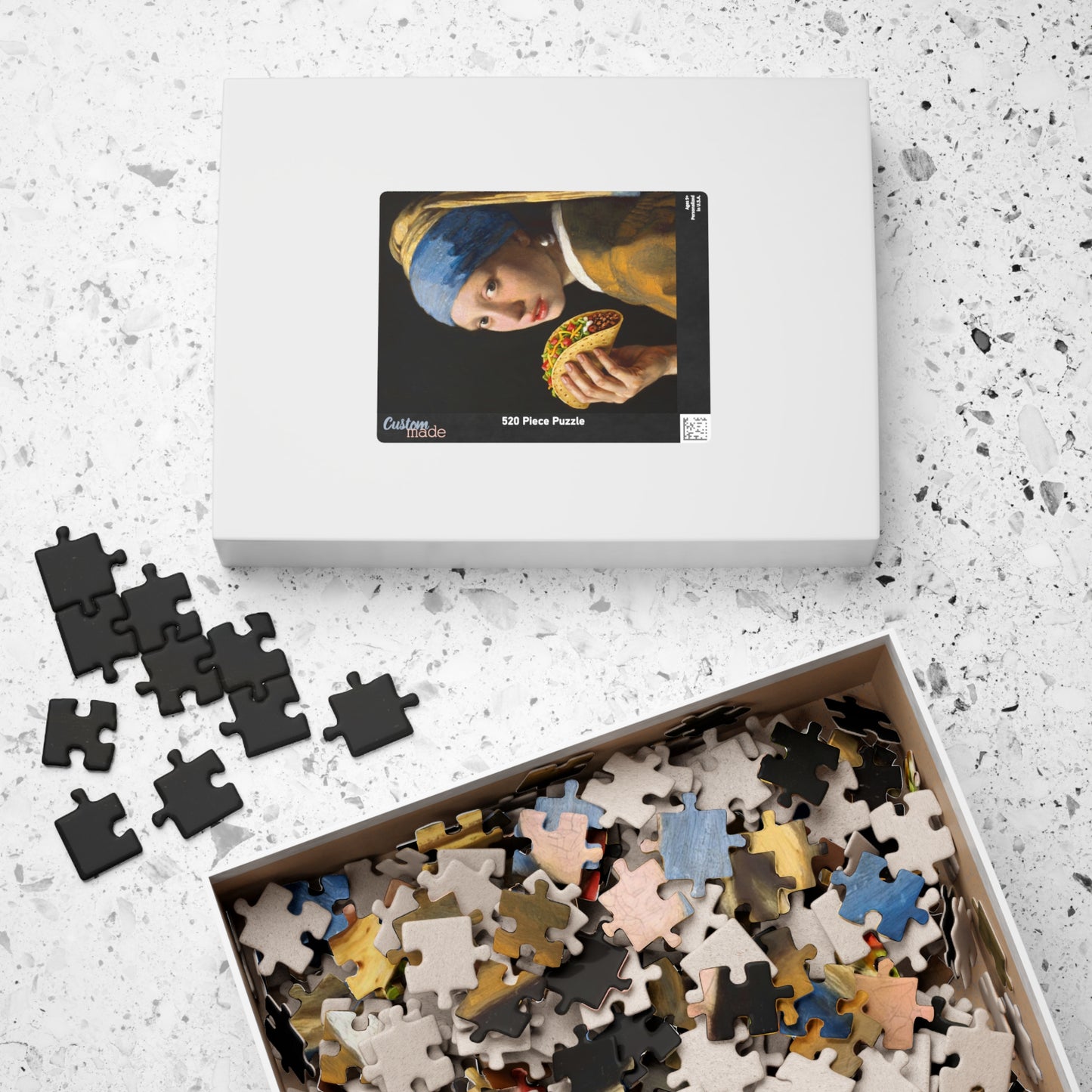 Girl with a ... Taco 520 piece Puzzle