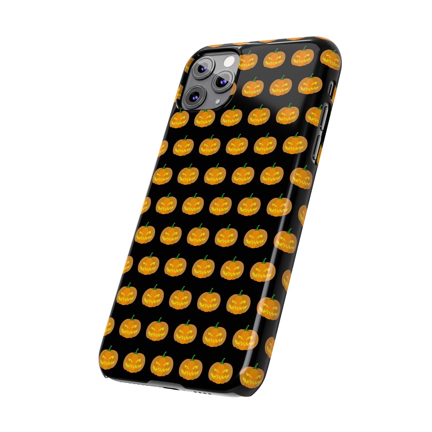 Halloween Pumpkin Slim Phone Cases, Fall Accessories, Cute Cell Phone Covers, Festive Gifts for Halloween Lovers, Seasonal Decor
