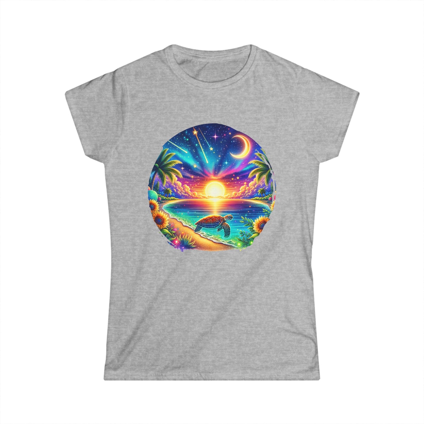 Sunset Paradise Women's Tee, Tropical Shirt, Beach Vibe Top, Summer Apparel, Vacation Wear, Gift for Her