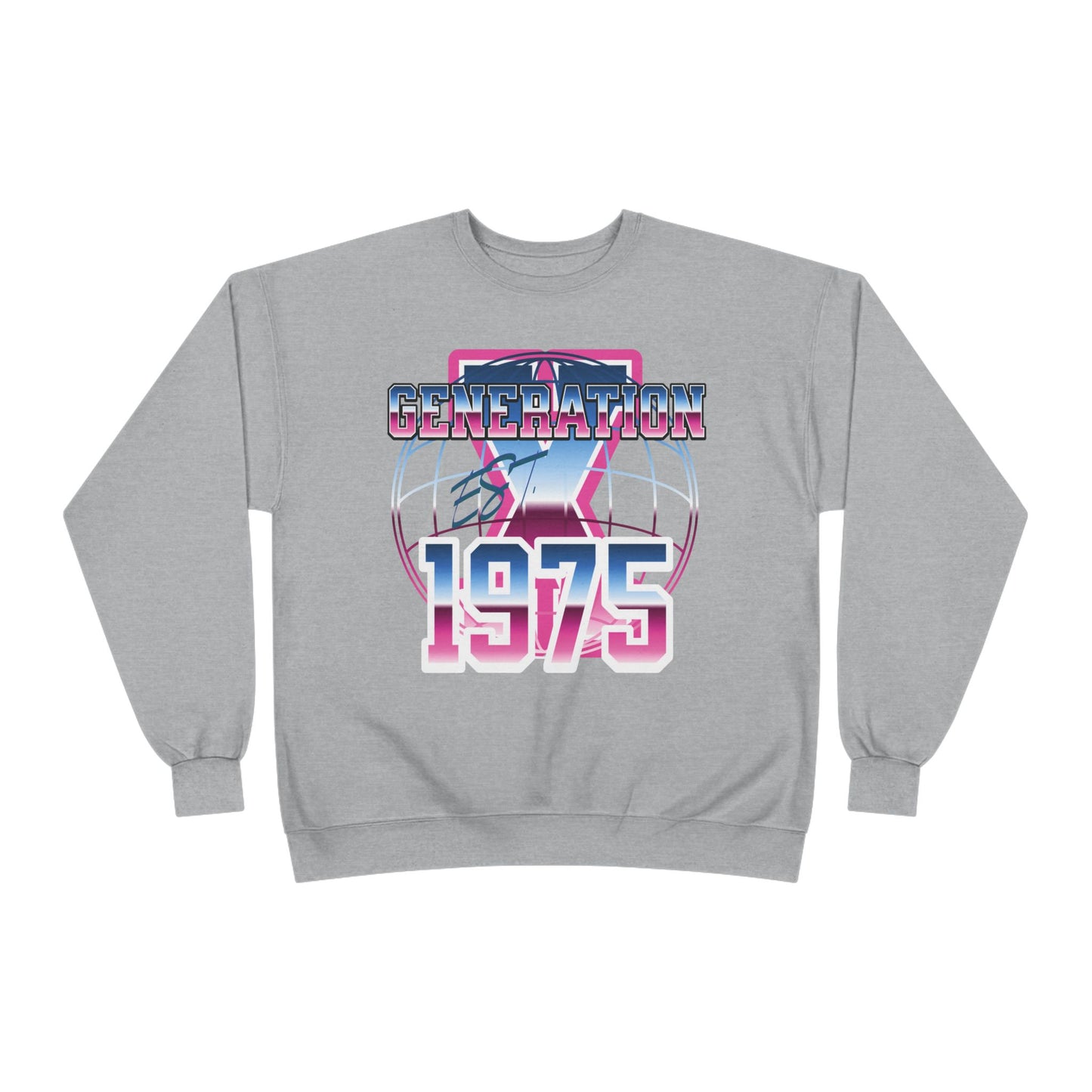 Vintage Generation 1975 Sweatshirt, Retro Crewneck, Eco-Friendly Apparel, Gift for Nostalgic Adults, Perfect for Parties and Celebrations