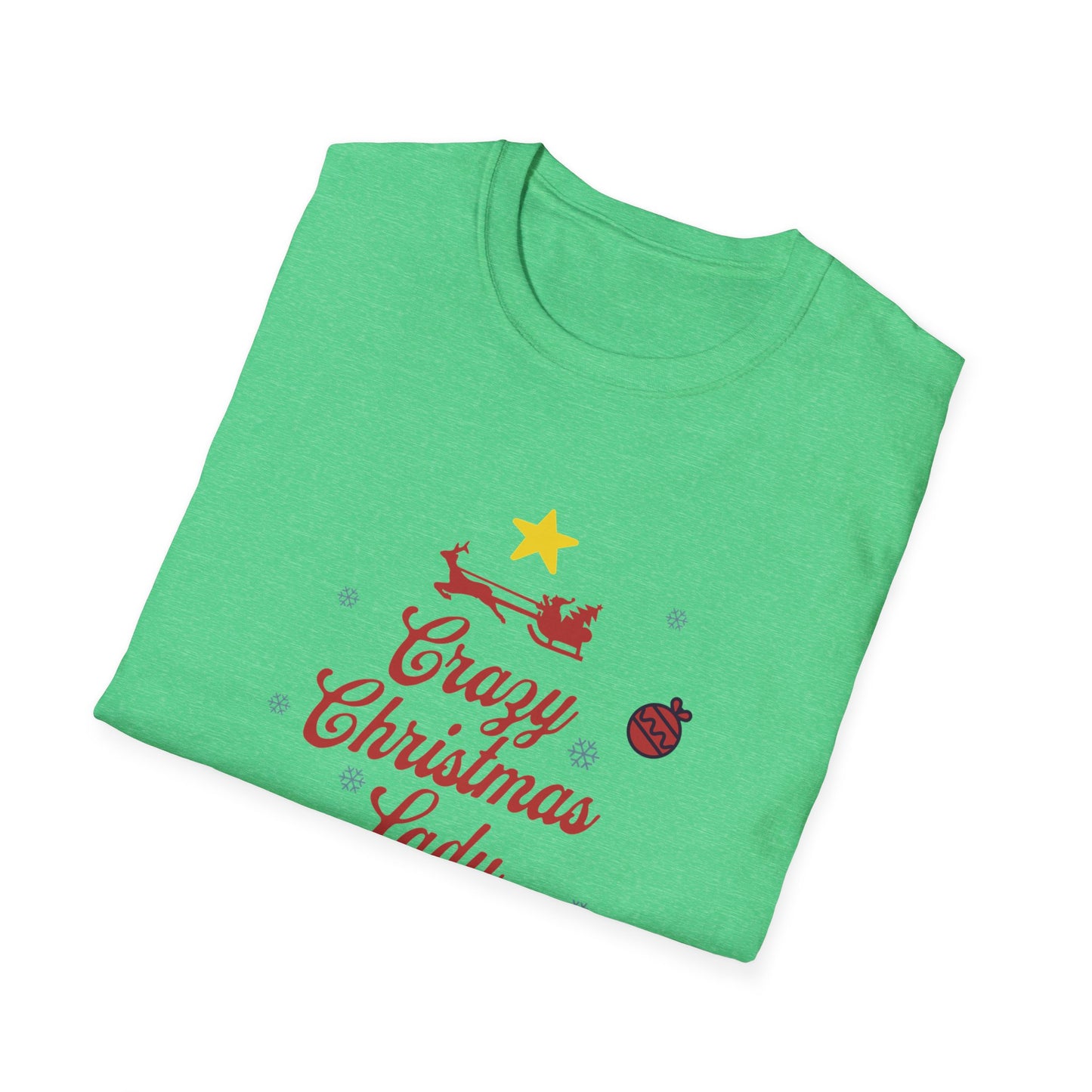 Crazy Christmas LadyUnisex Softstyle T-Shirt