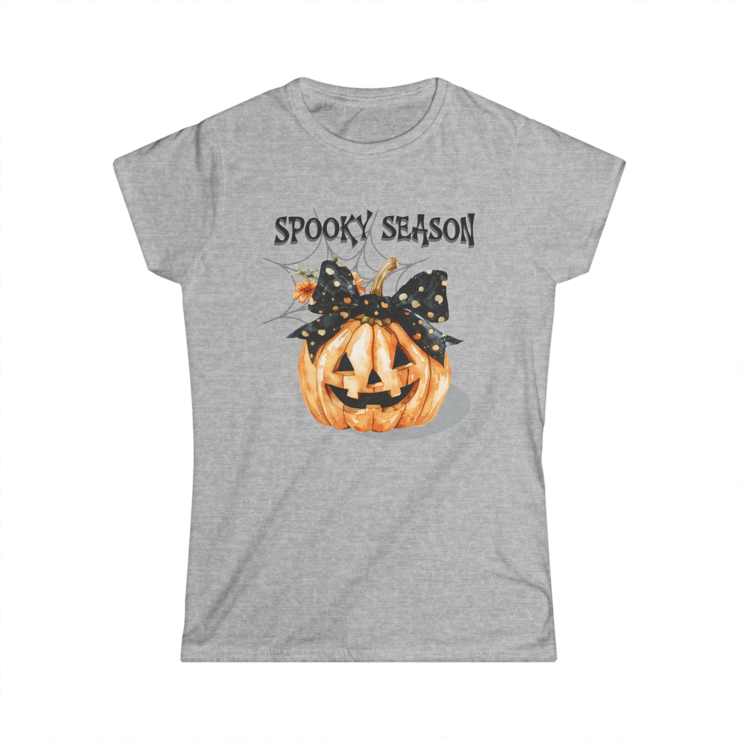 Spooky Season Women's Softstyle Tee, Halloween Shirt, Fall Fashion, Pumpkin Tee, Cute Halloween Top, Seasonal Style